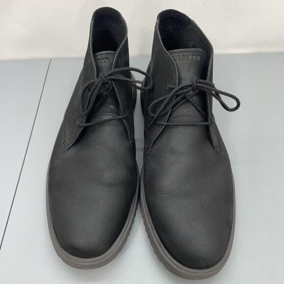 Cole Haan Grand+ Plus Chukka Boots Casual Comfort Nubuck Leather Black Mens 12 - Picture 5 of 14
